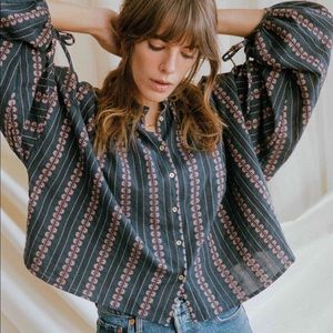 NWT Christy Dawn Faye Top - Indigo Zinnia Stripe - S